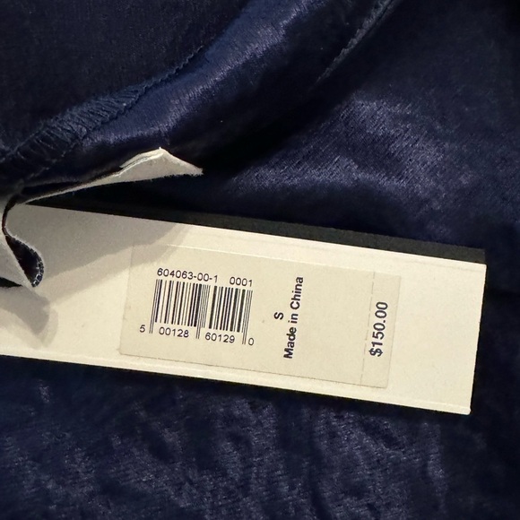 NWT! BANANA REPUBLIC NAVY CRINKLE-SATIN SHIFT DRESS - SIZE SMALL🧡 - Picture 6 of 6